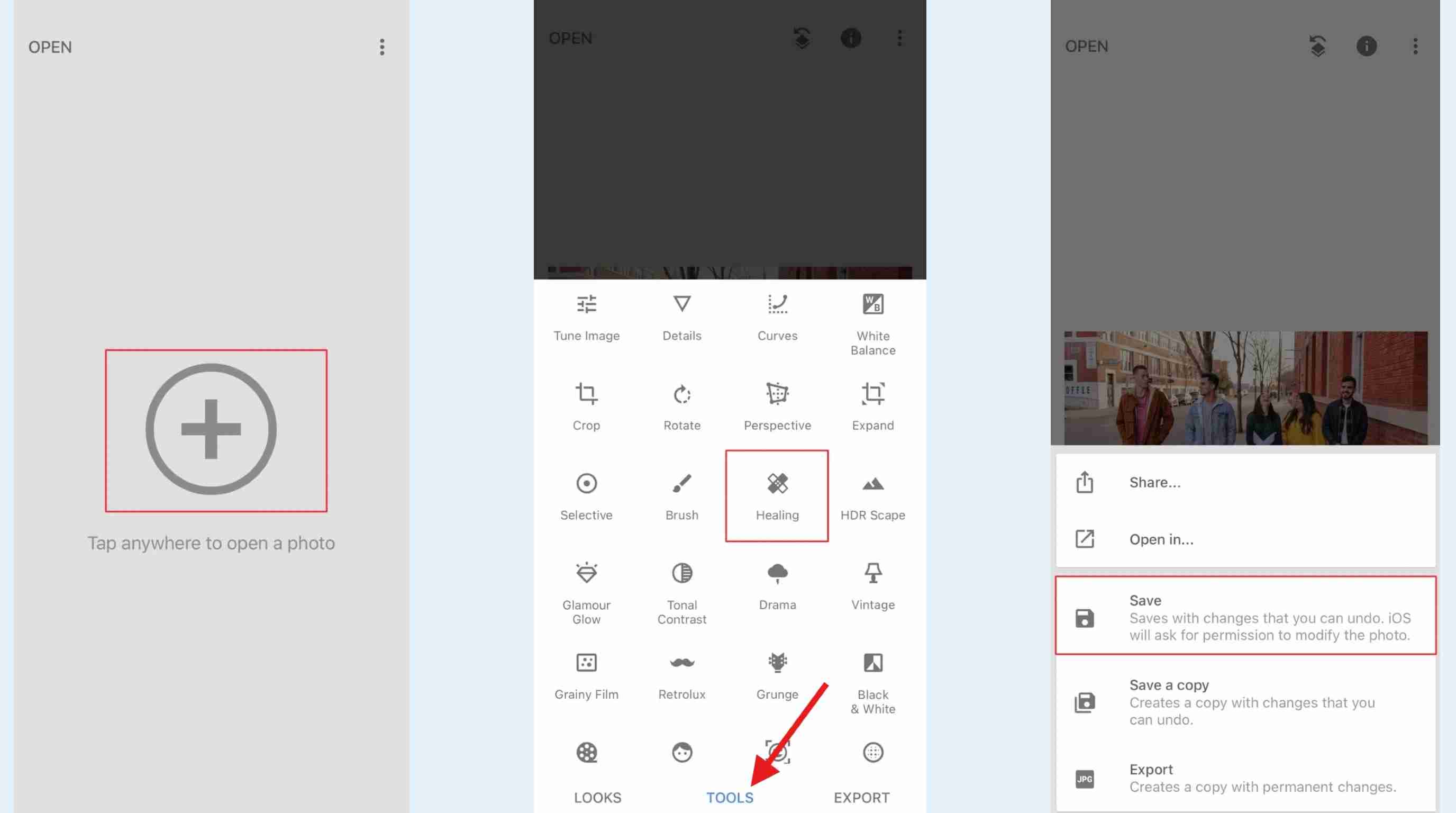 How to remove a watermark from a photo on iPhone Use Snapseed as an alternative