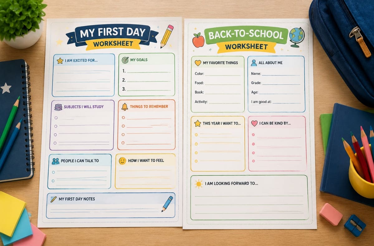 back to school day sheet