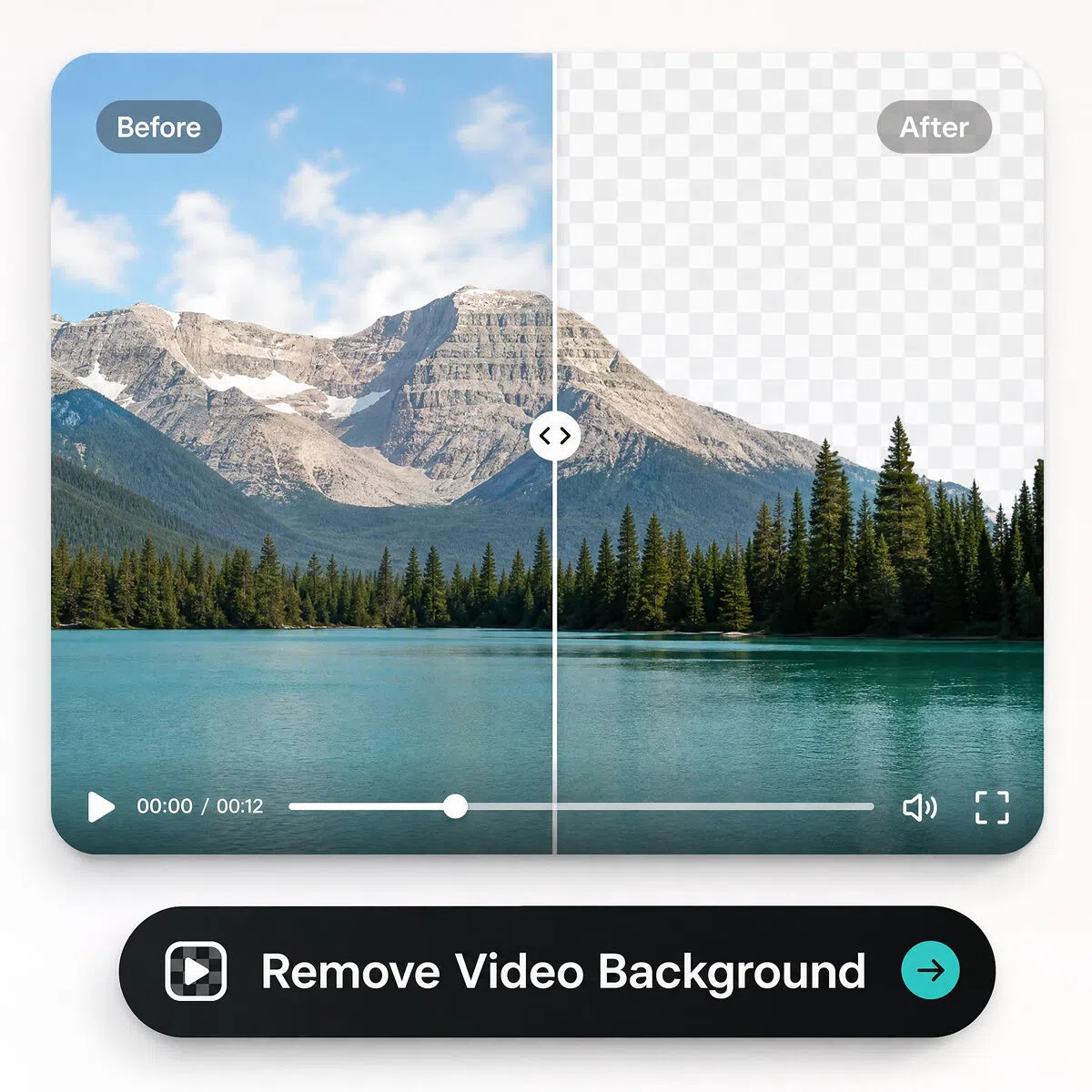 Remove background from landscape video