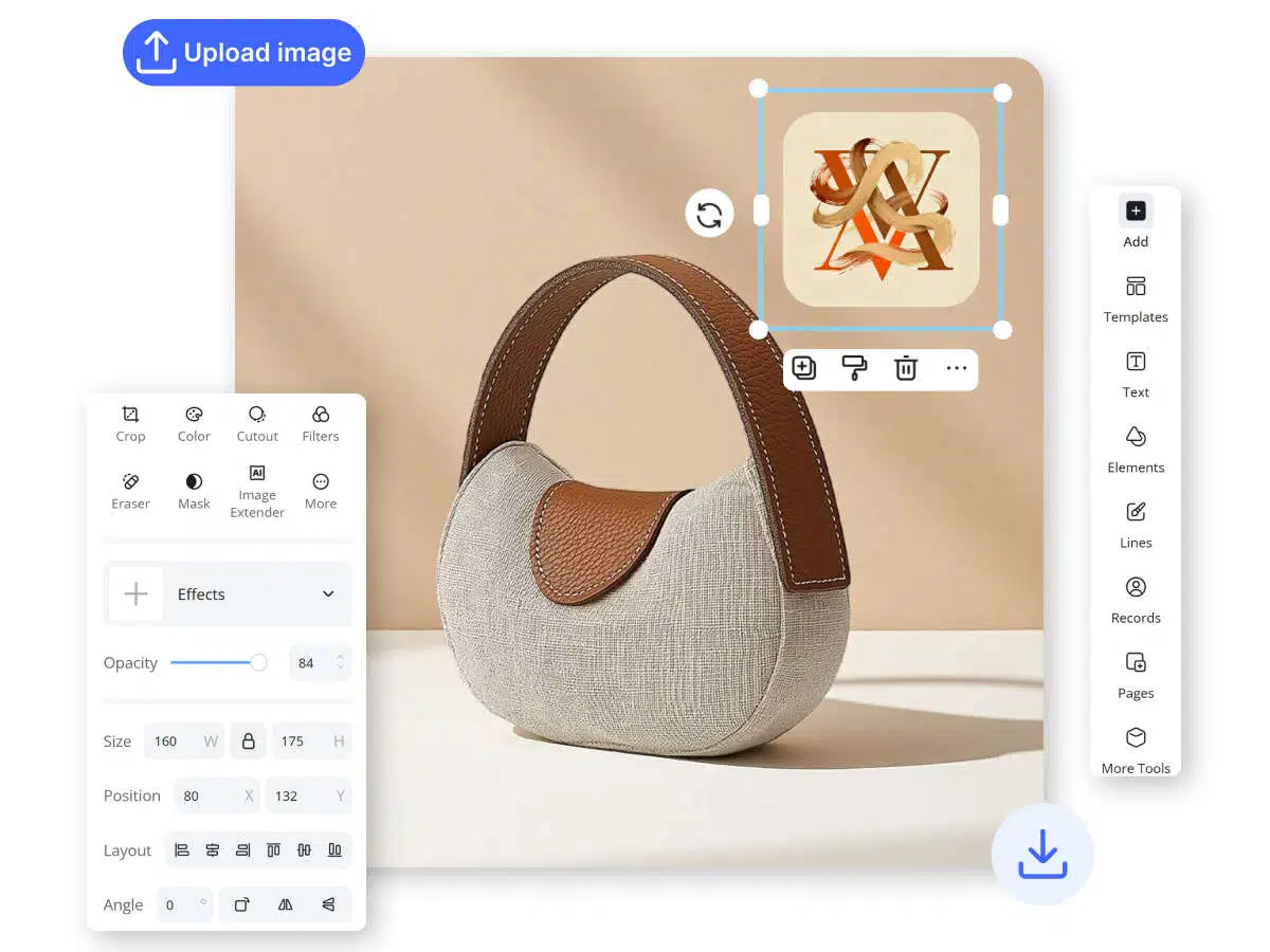 add stickers to photo for branding