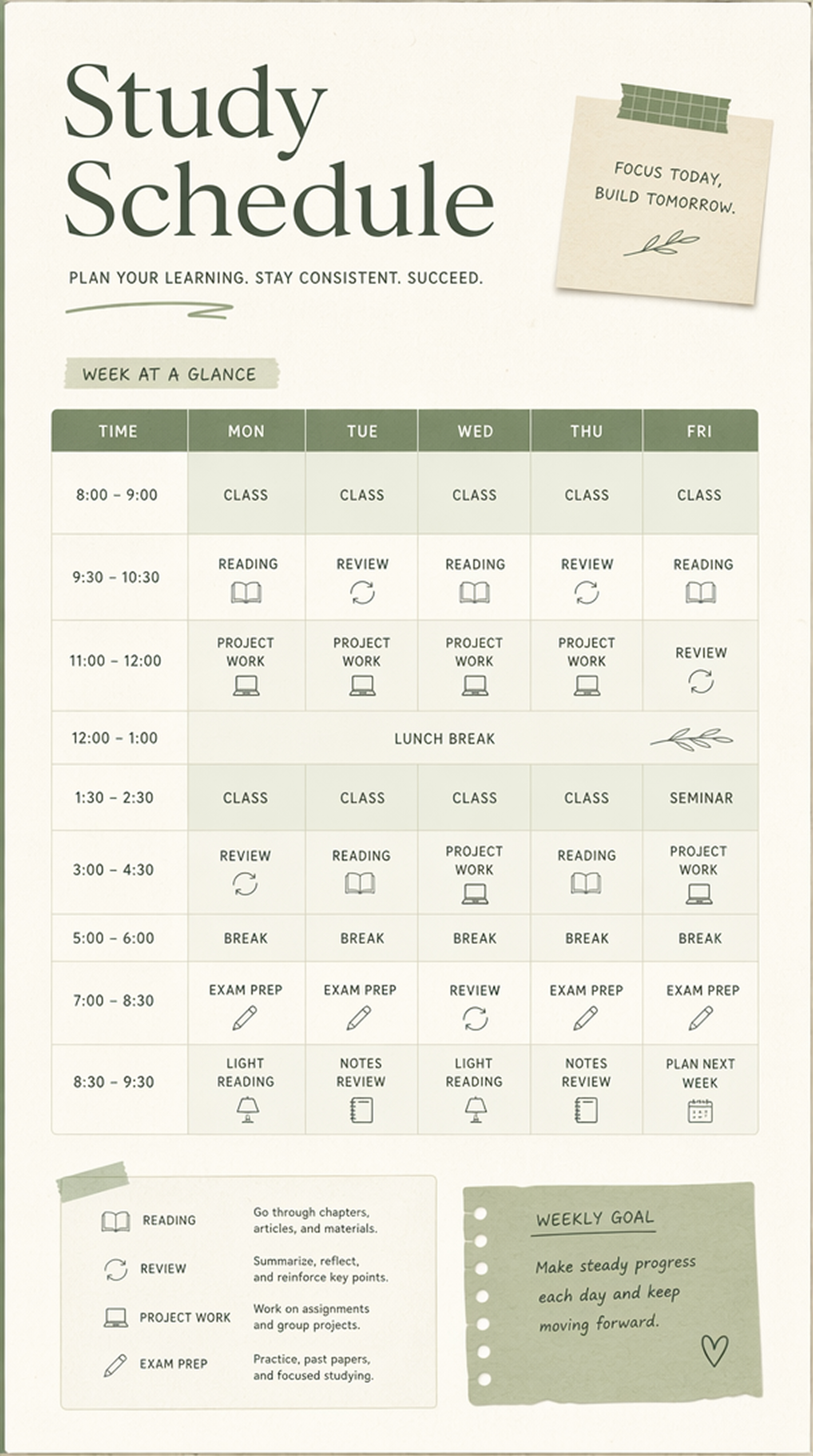 Study Schedule