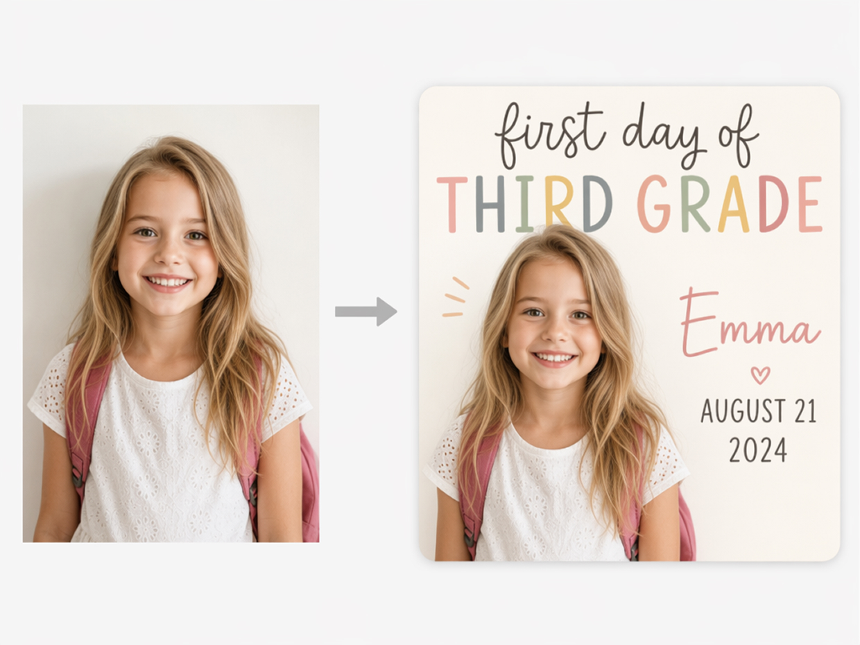 Include a Student Photo in the School Sign