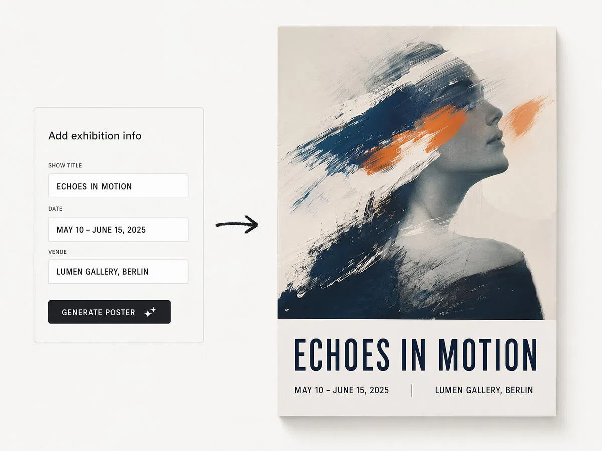 AI Adds Your Exhibition Details to the Poster