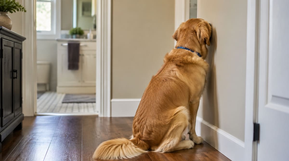 dog pretending not to hear