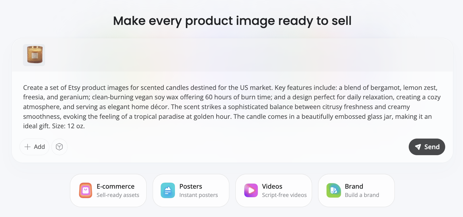 Upload clear product photos