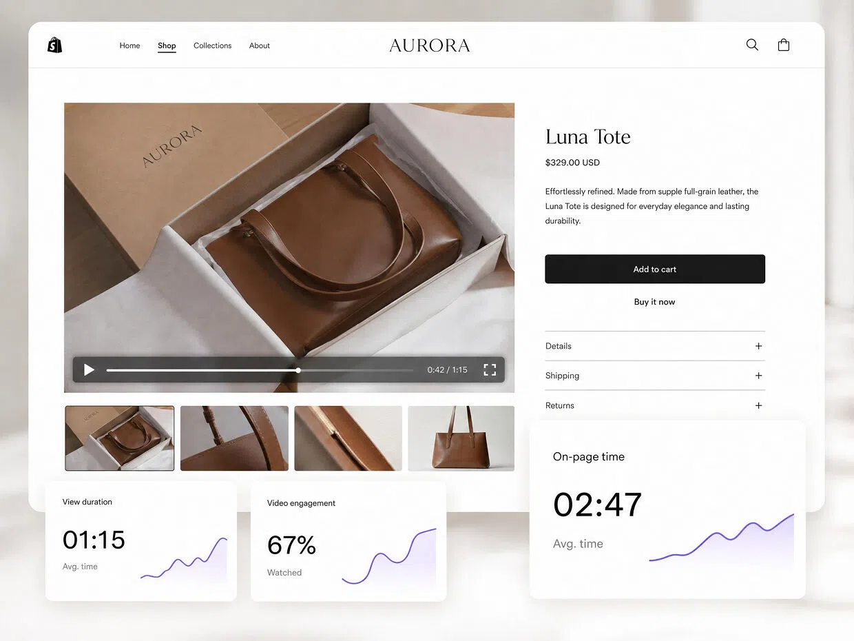 unboxing video for Shopify