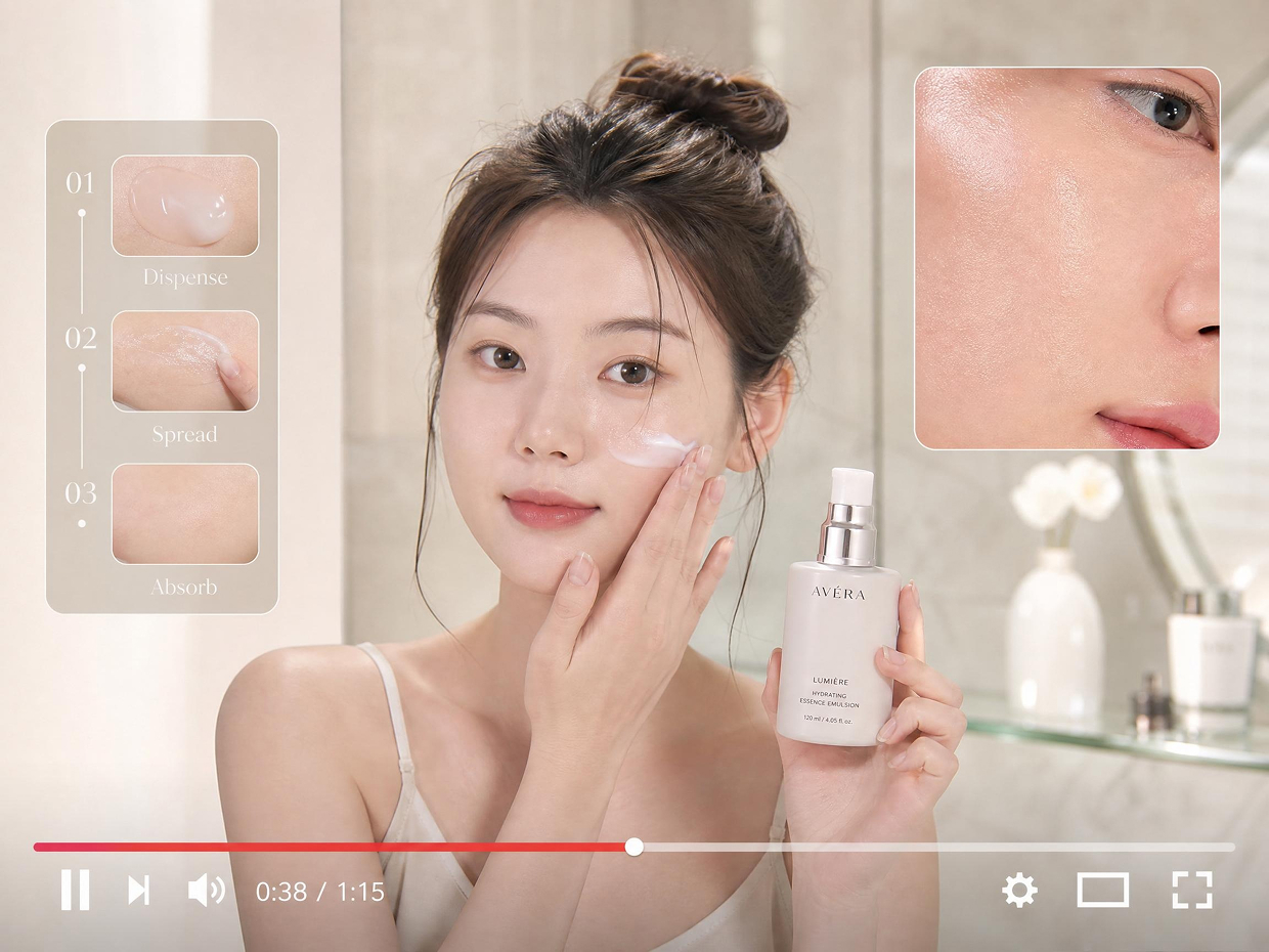 product demo video for Skincare Sellers