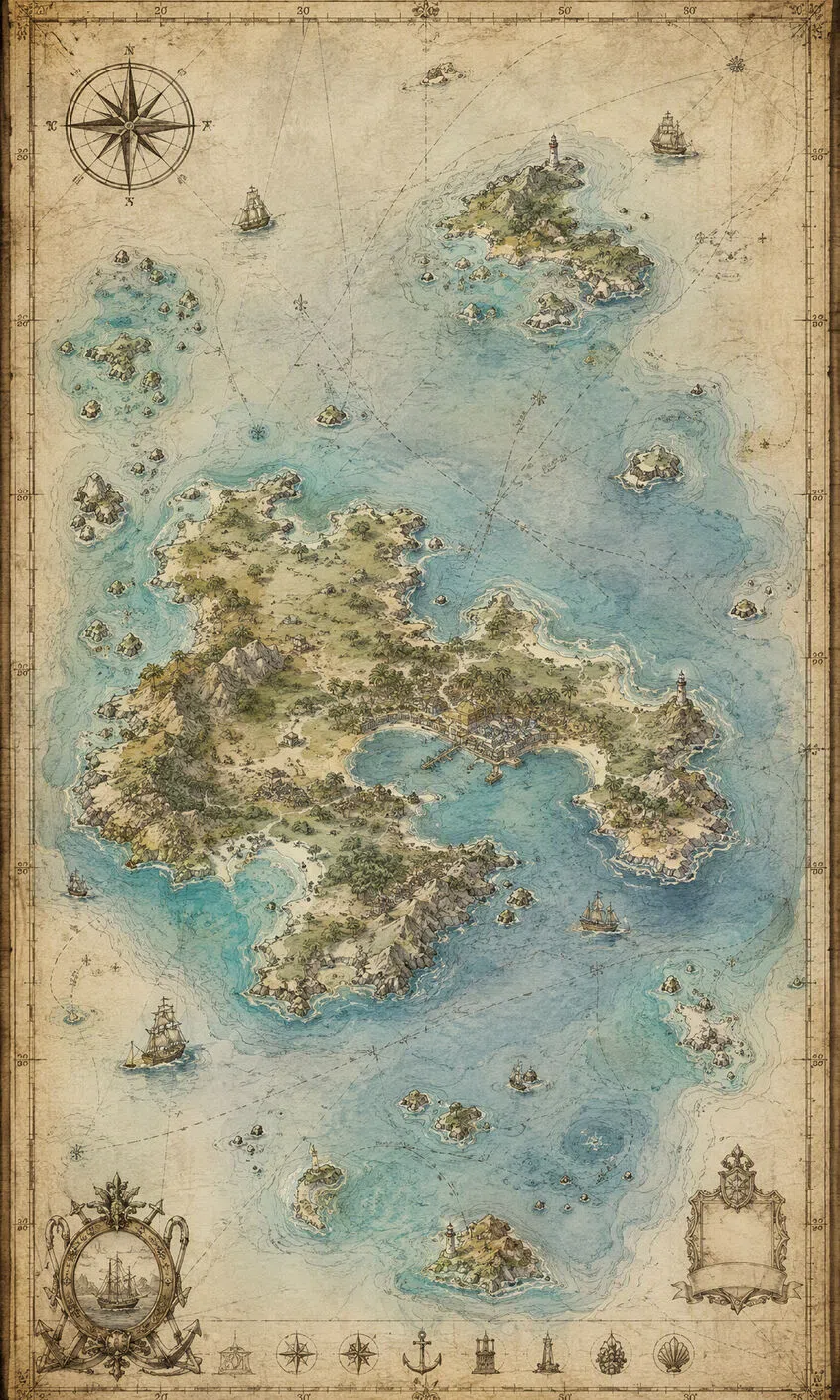 Island Realm fantasy map