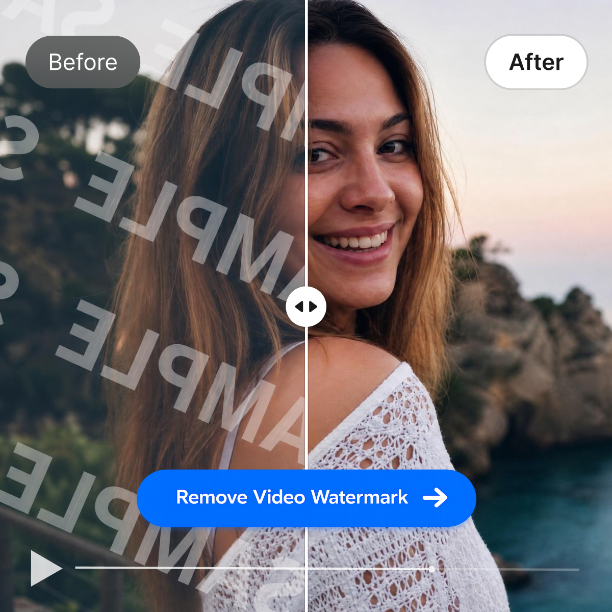 remove watermark from person video