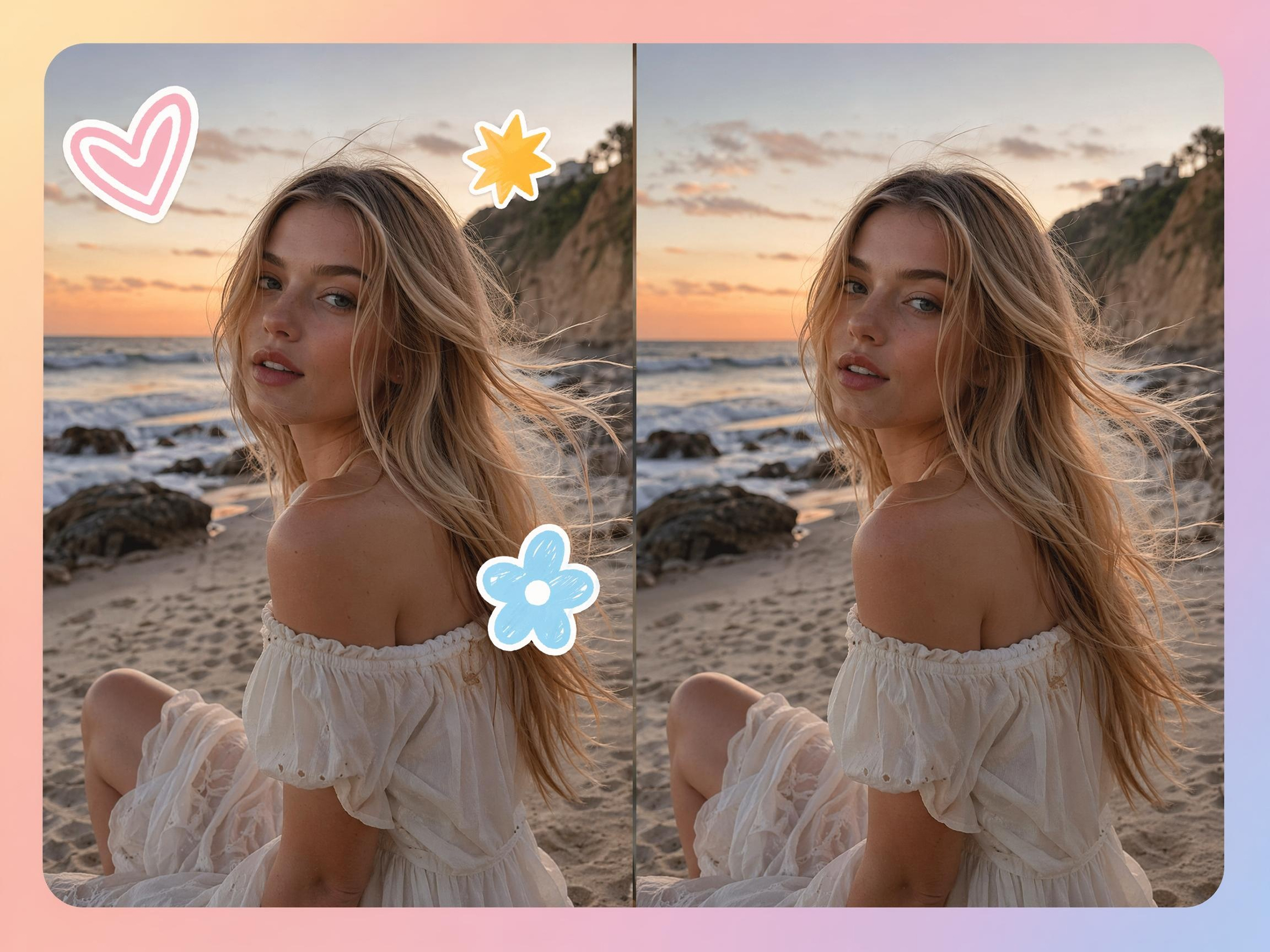 Recover portraits shared online with face emojis.