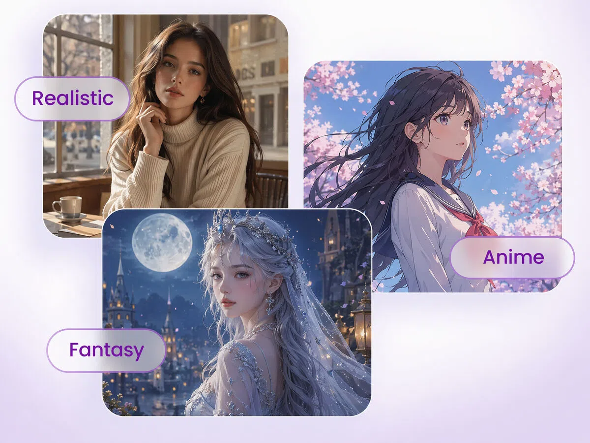 Switch Realistic, Anime, and Fantasy Styles