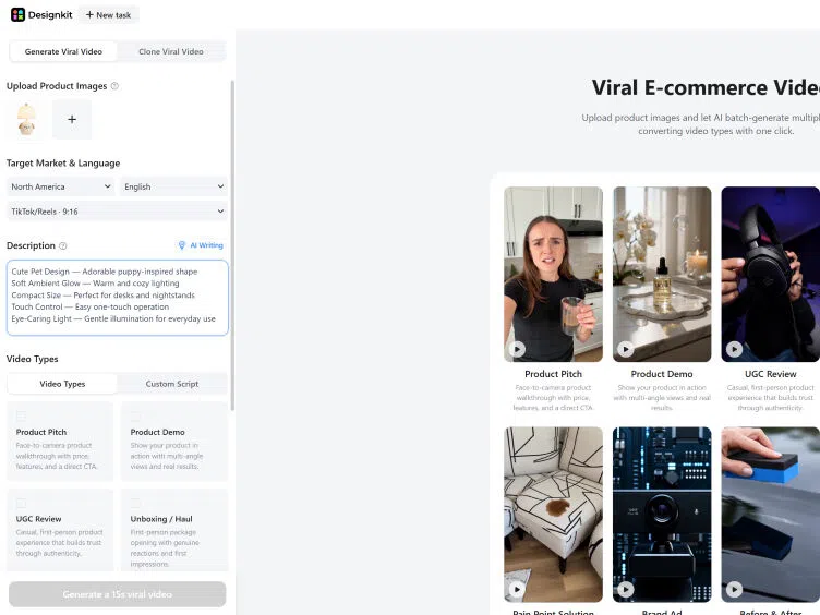 Upload Your Product Images and Selling Points