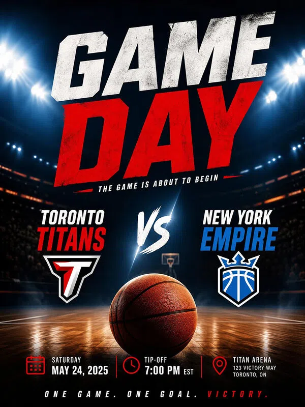 AI Generated Game Day Poster
