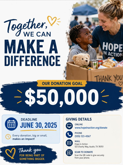AI Generated Donation Poster