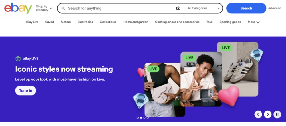 eBay homepage