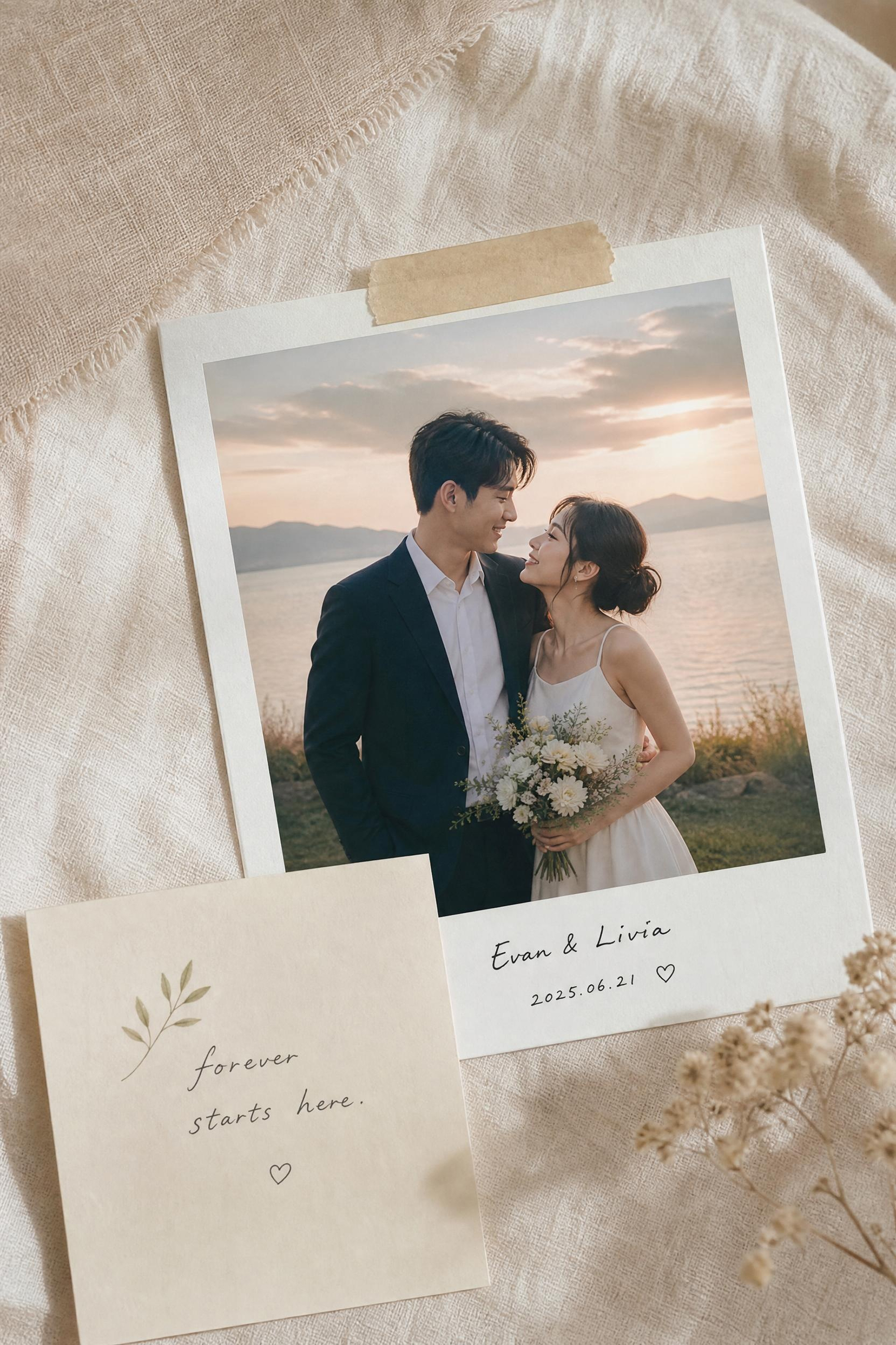 Reference image for AI wedding poster generation