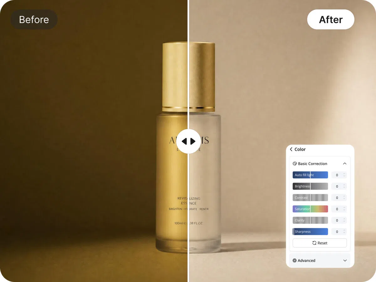 Retouch Product Photos with Auto Color Correction