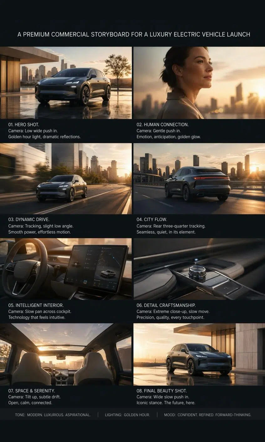 Premium Commercial Storyboard
