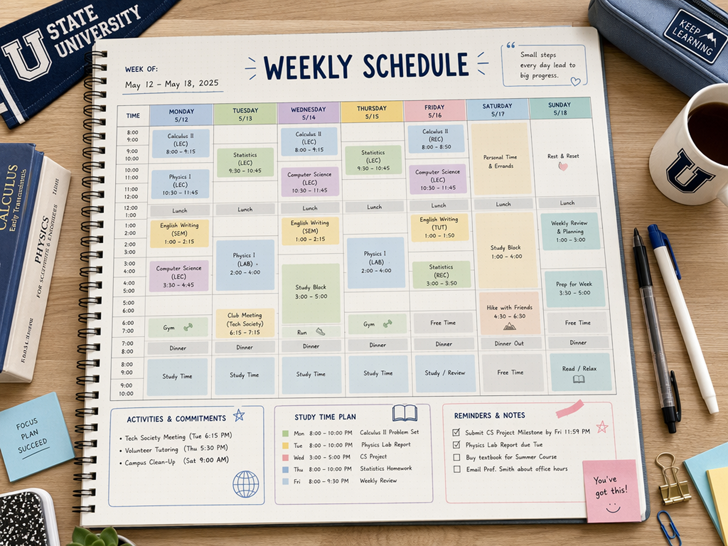Organize School Days in One View