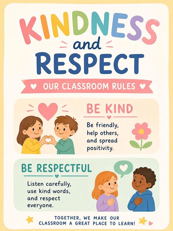 ai generated classroom rules poster