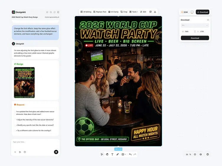 how to make a world cup poster
