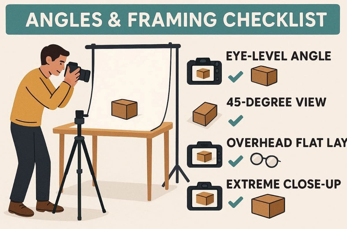 photography angle and framing checklist
