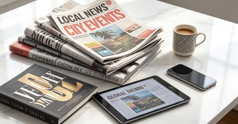 Local newspapers and magazines