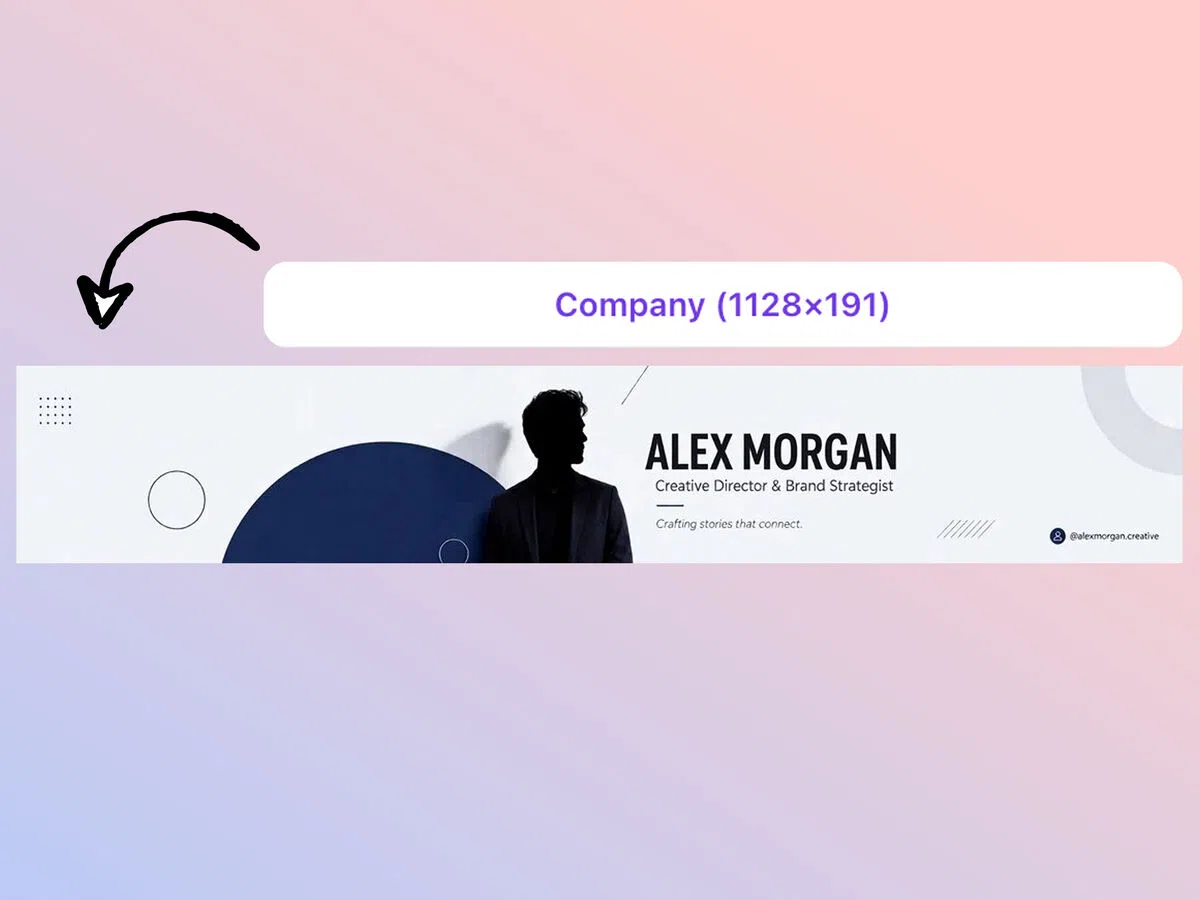 Generate Company Page Banners at 1128x191