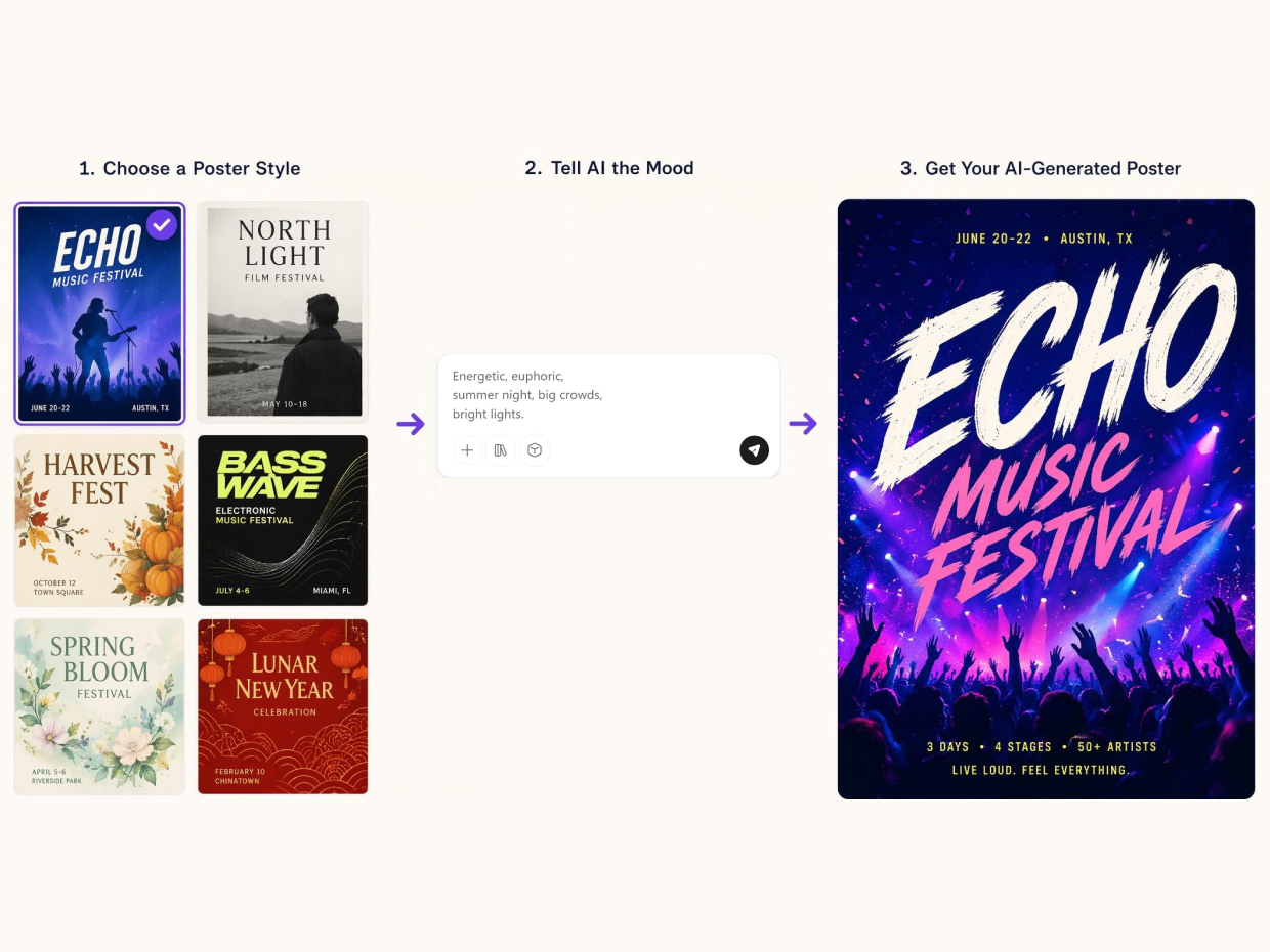 AI Matches Typography to the Festival Mood