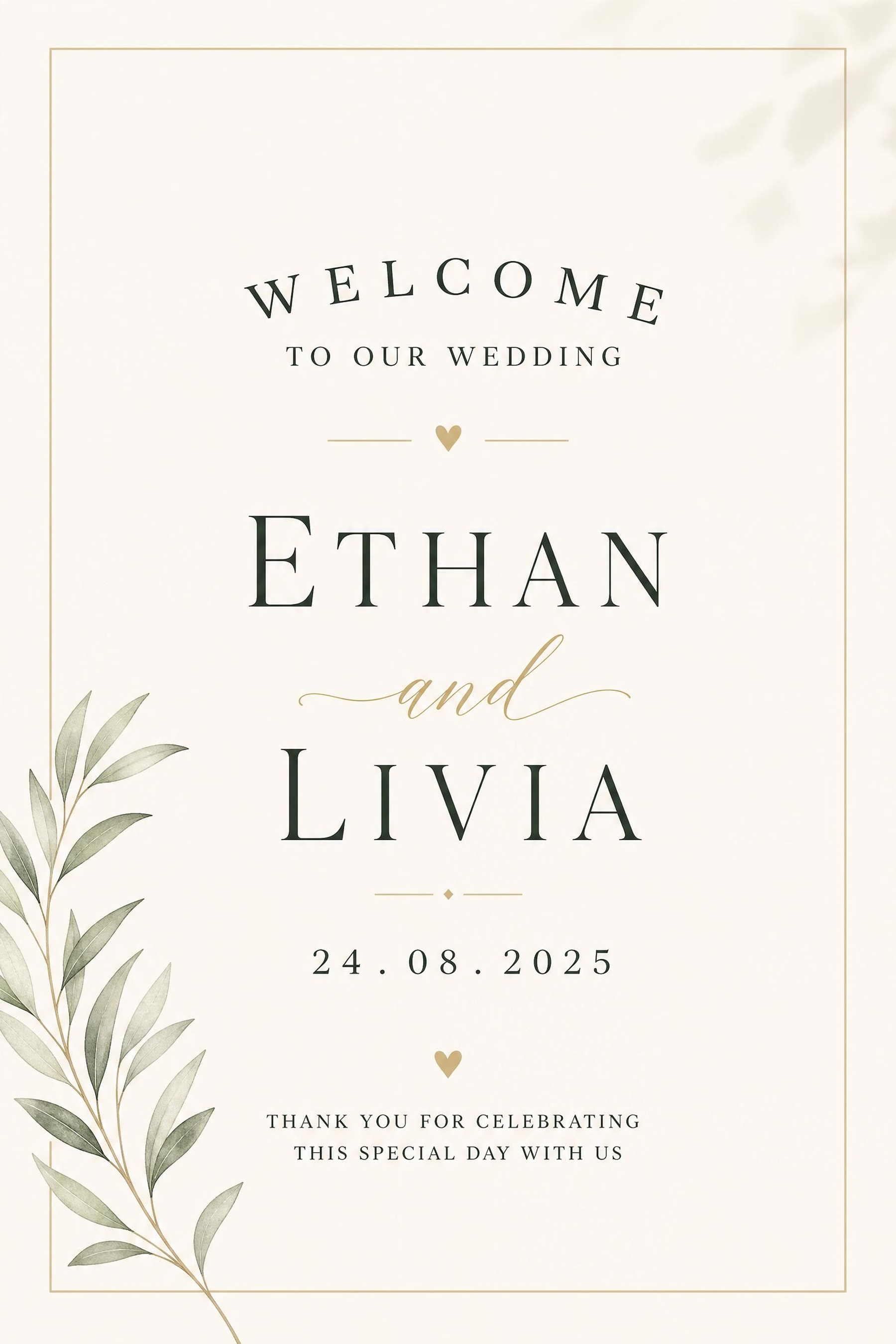 AI Generated wedding poster 