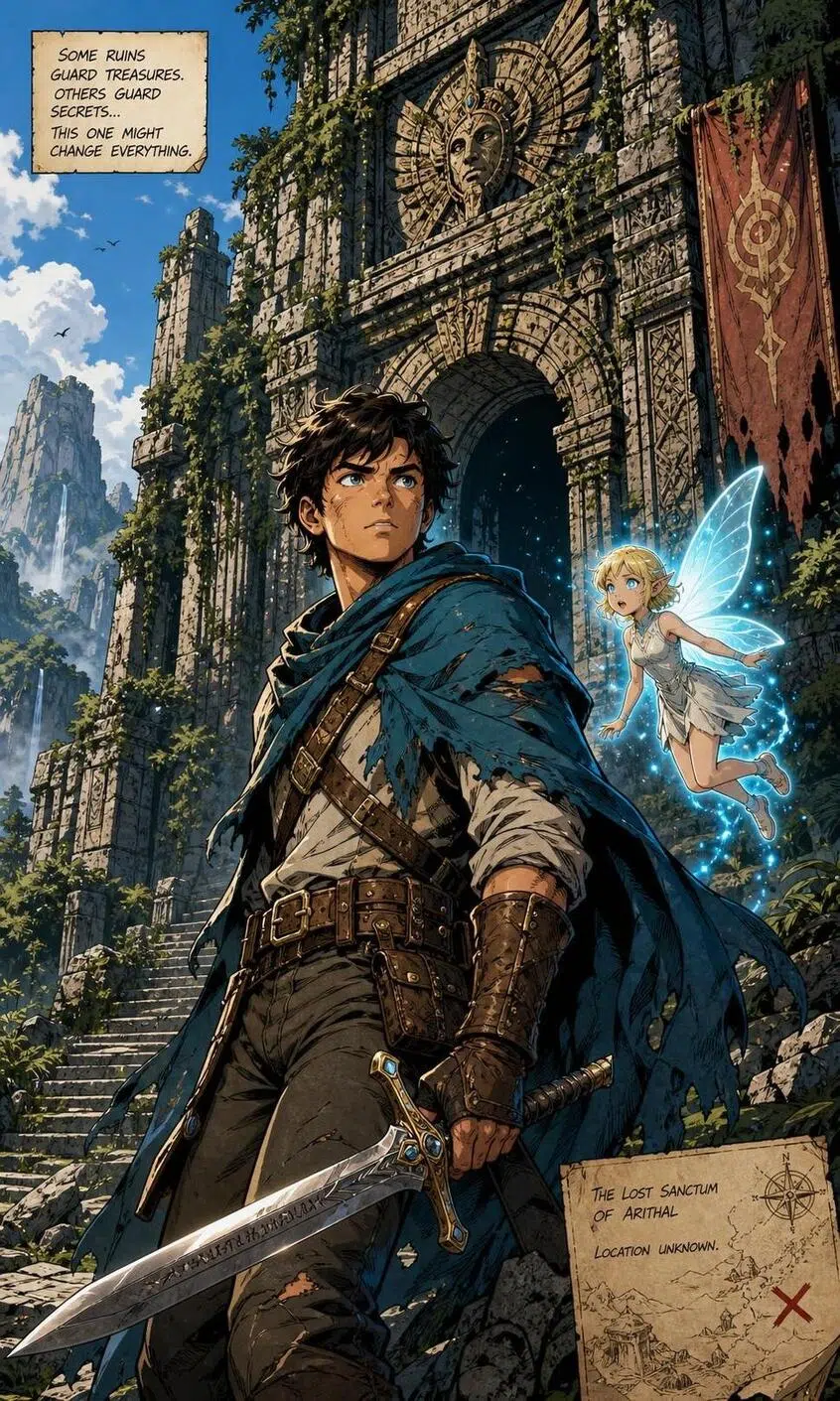 Fantasy Adventure Comic Character