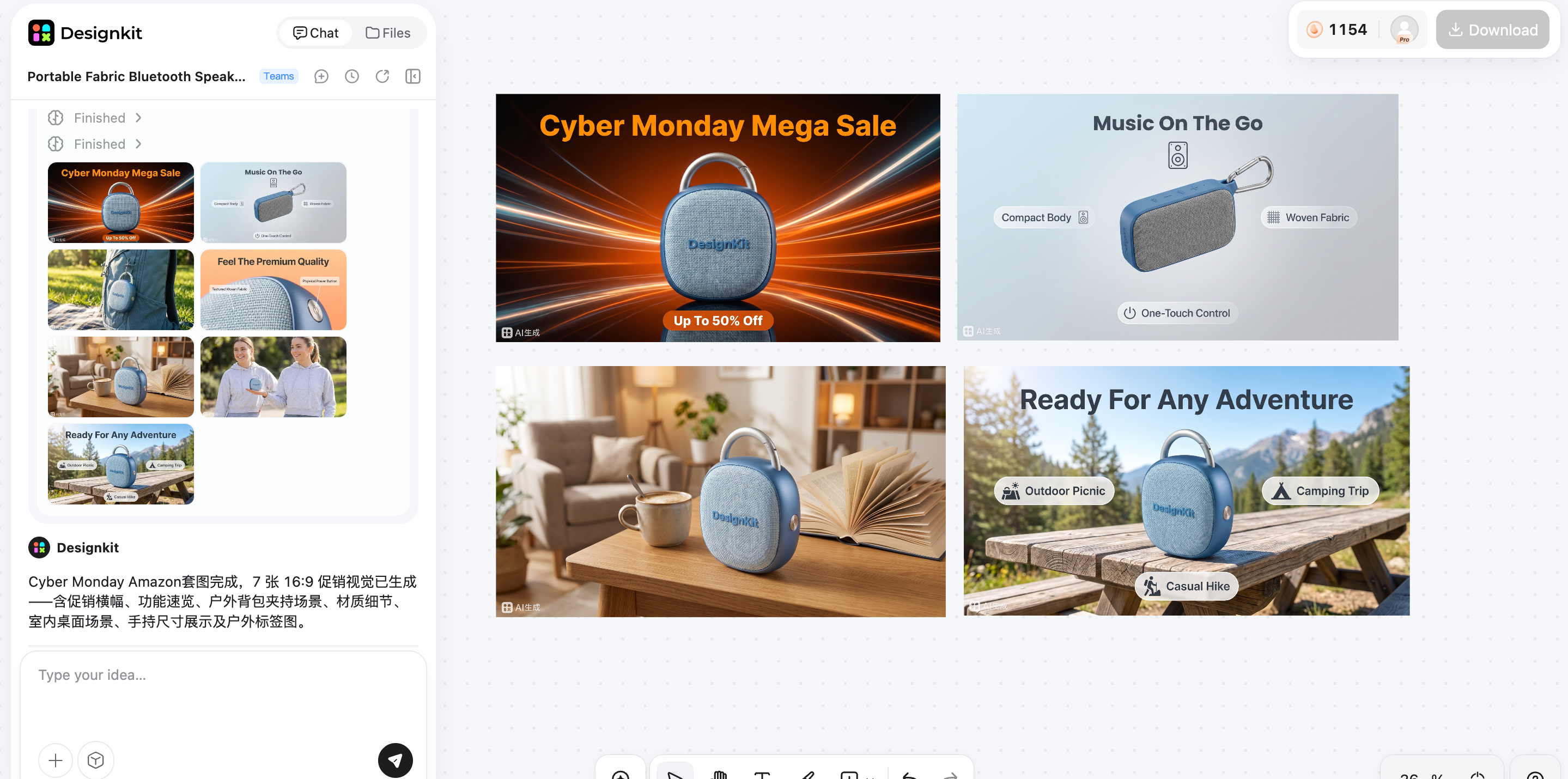 How to create Cyber Monday marketing assets with Designkit Export and launch campaigns