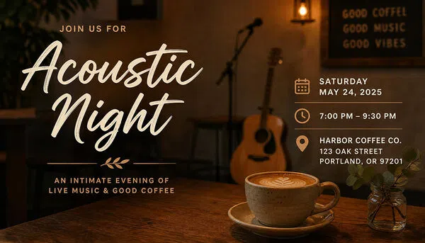 Cafe Event Poster