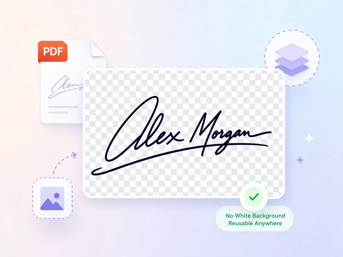 Export Transparent Signature PNG Files