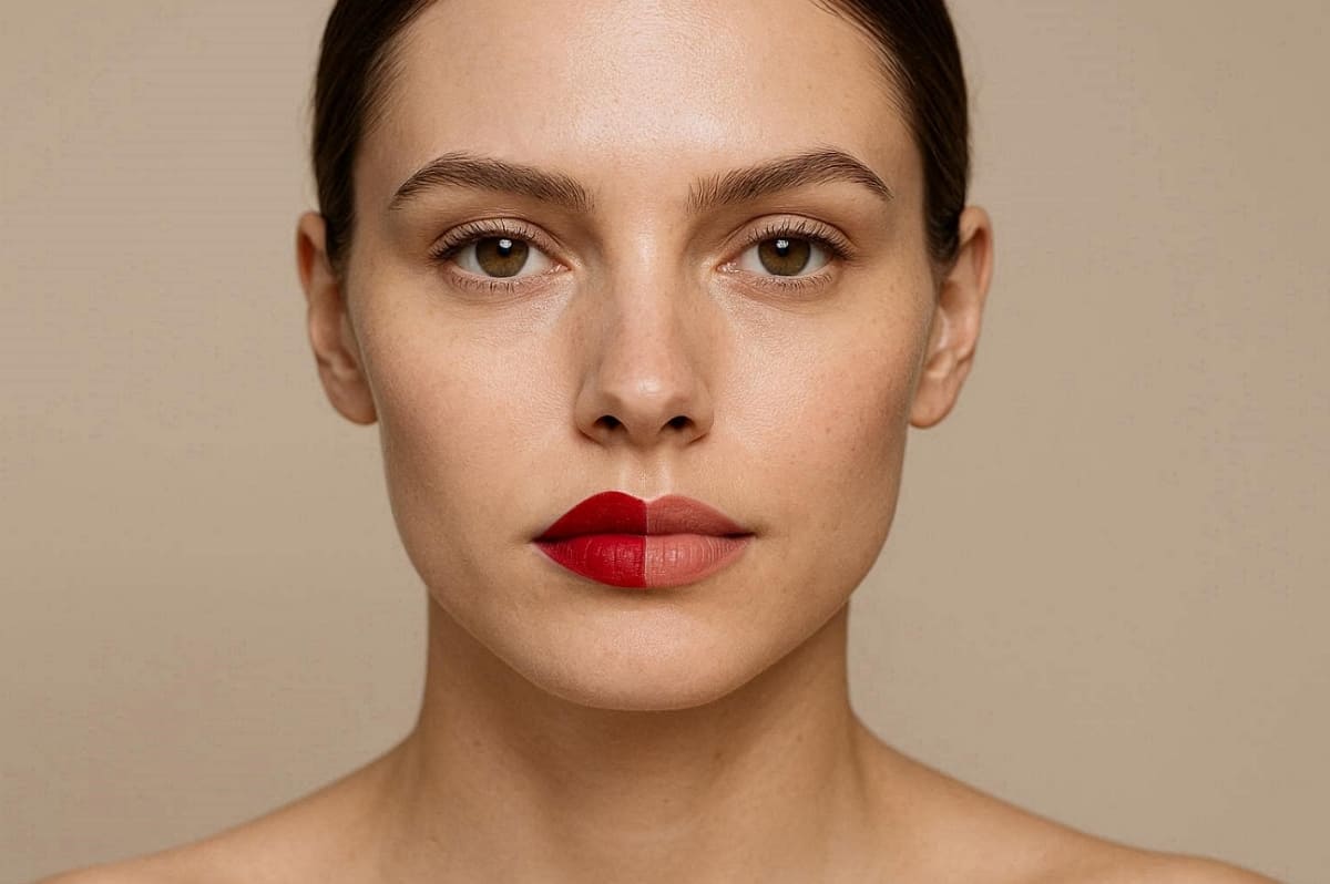 color balance between lips and shades color balance between lips and shades