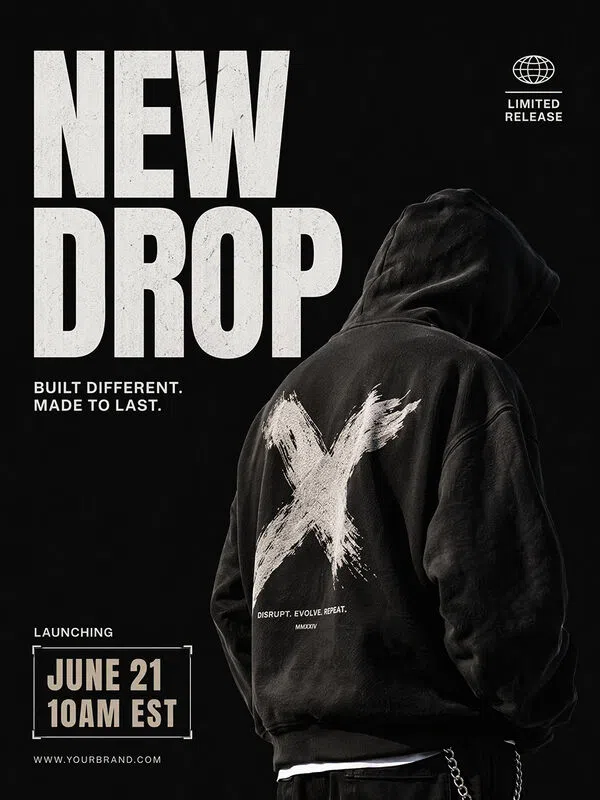 AI Generated clothing launch posters