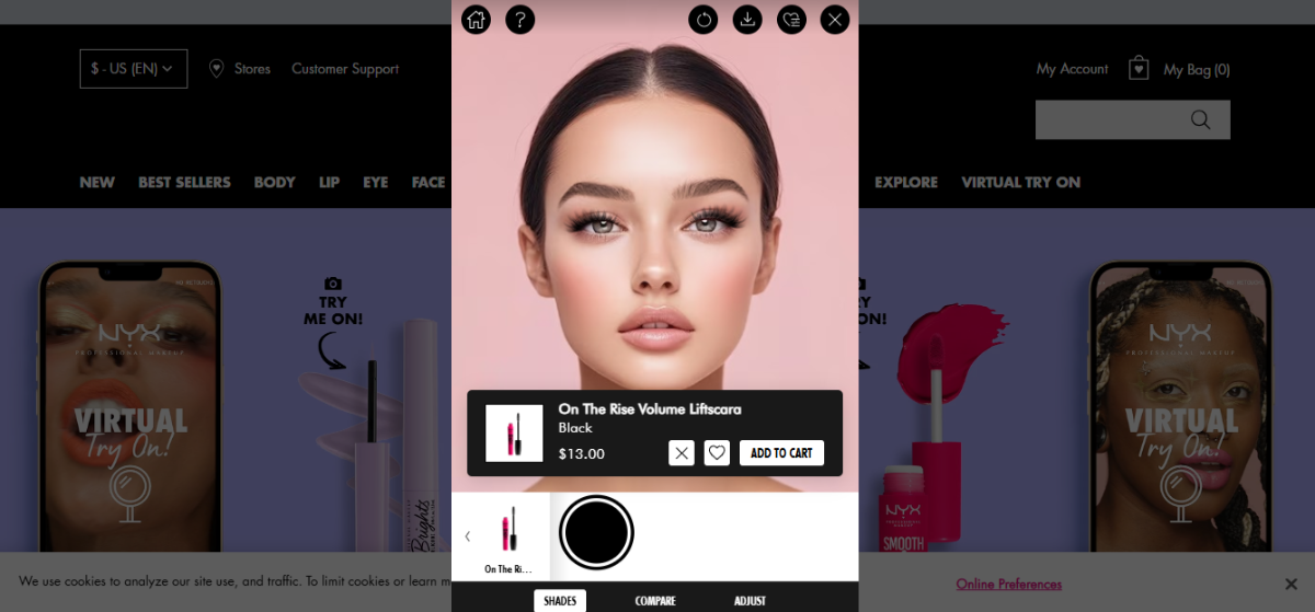 nyx professional makeup virtual try-on
