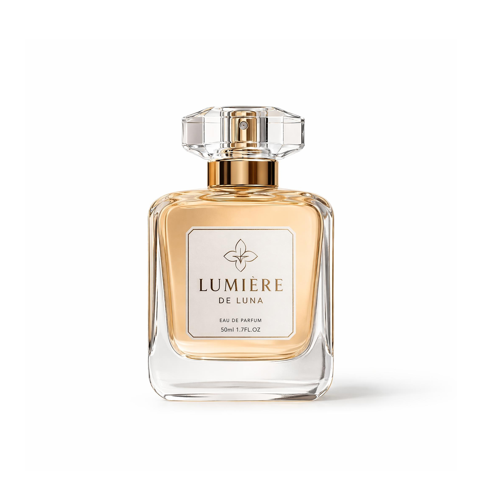 A perfume bottle with white background
