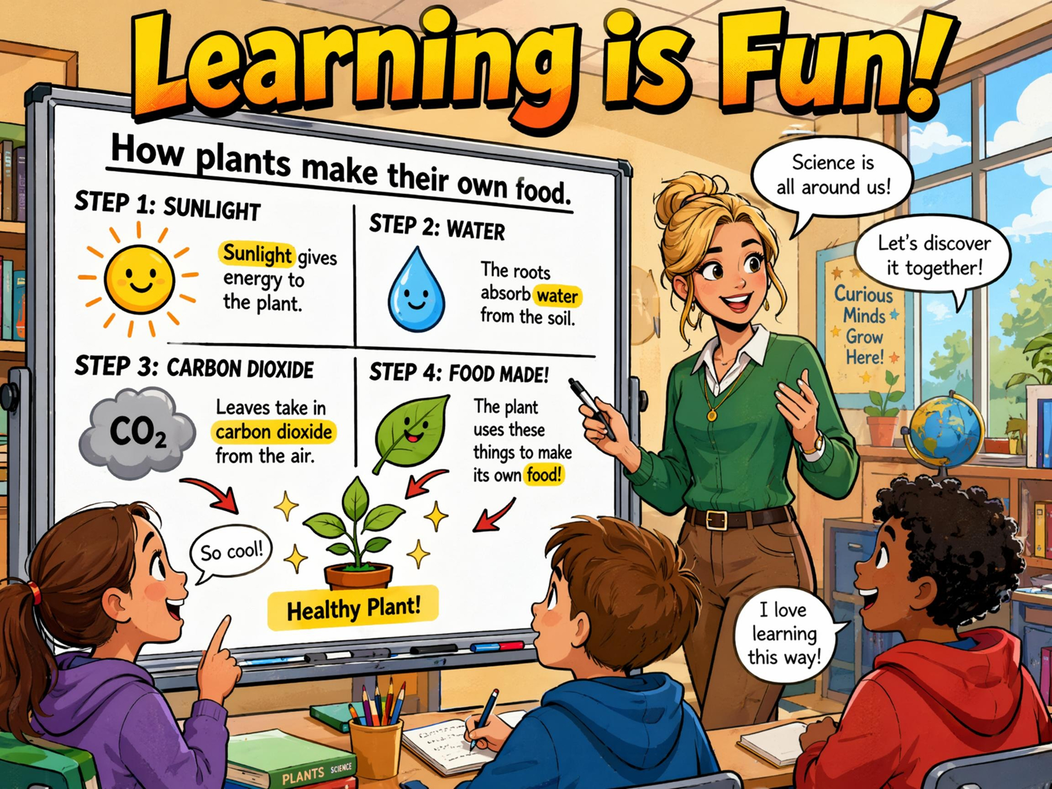 Explain lessons through comic strips that engage students