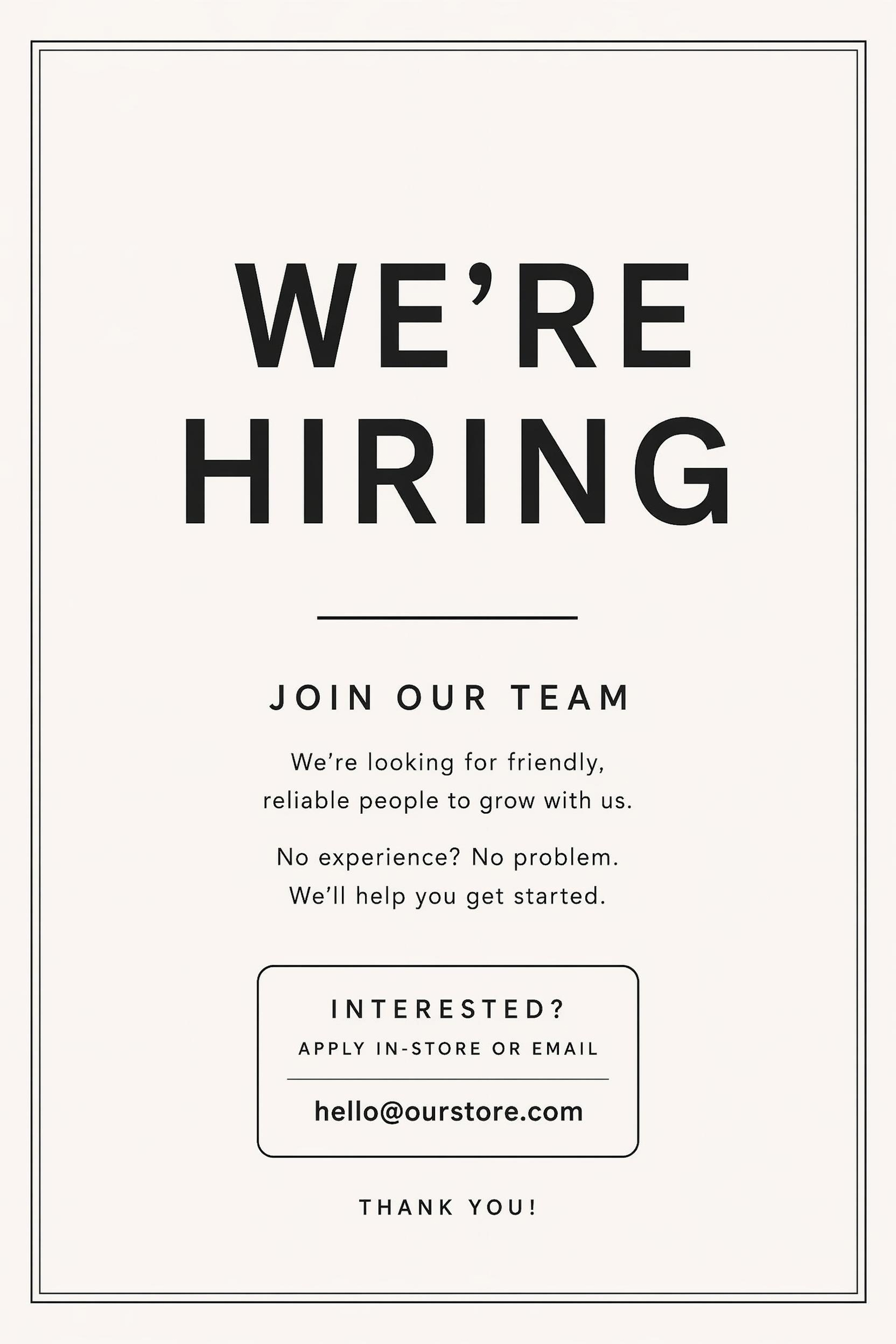 AI Generated Hiring Poster