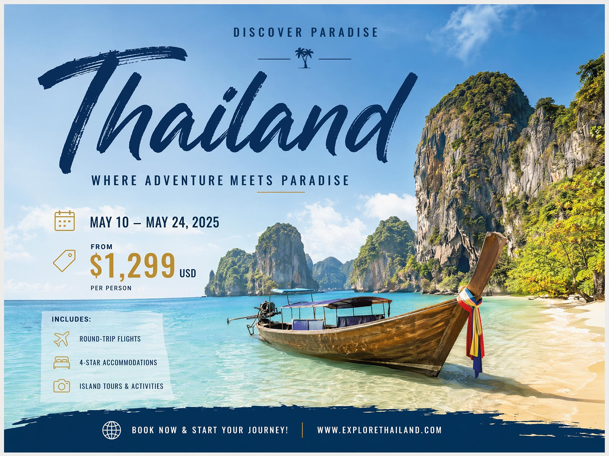 AI Design Travel Posters With Clear Information