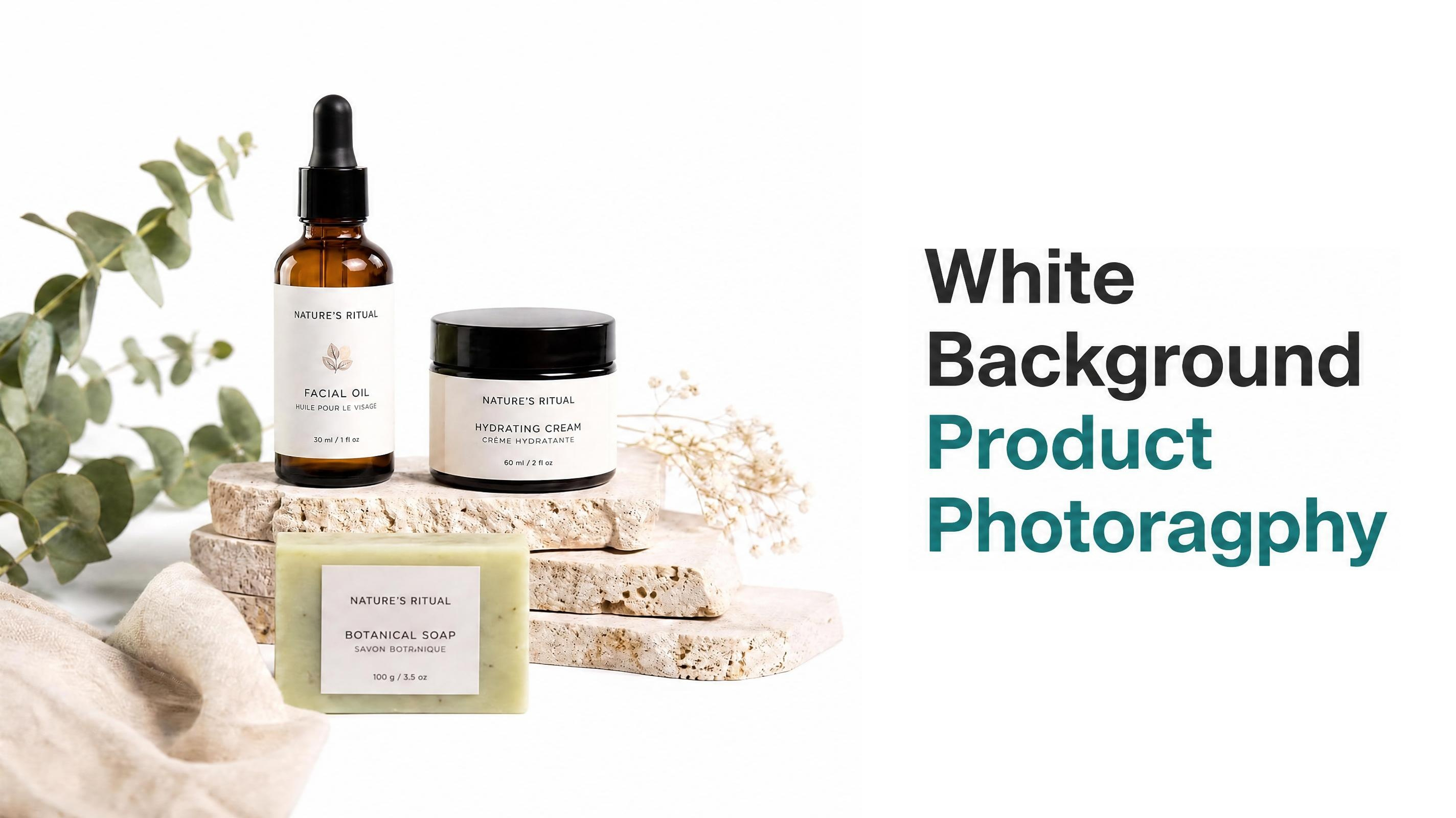 Minimal white background product shot