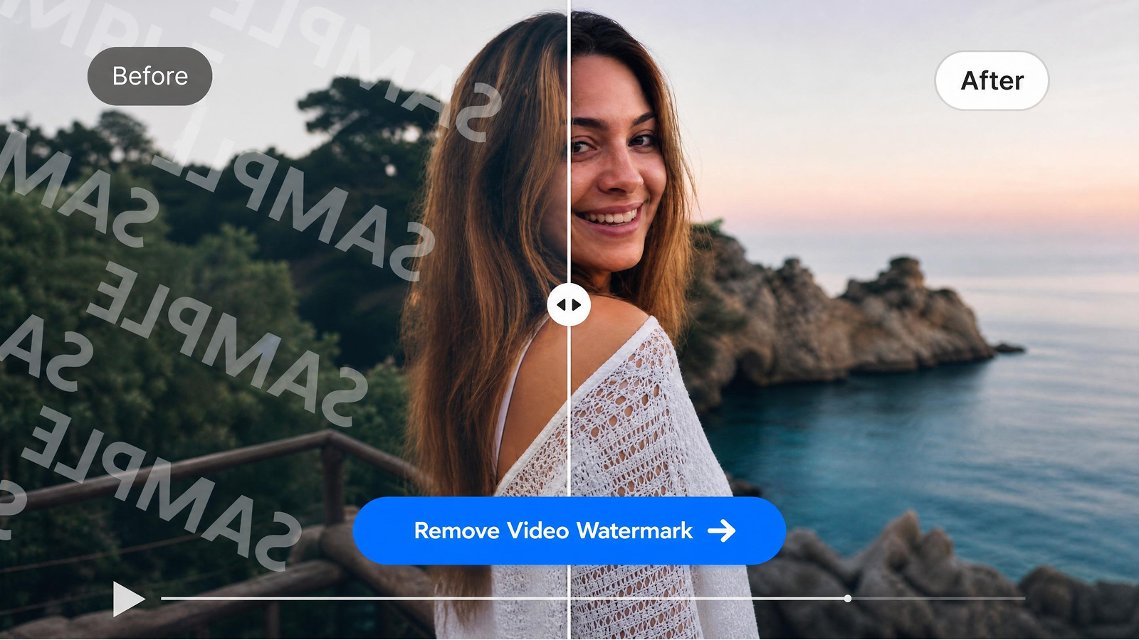 remove watermark from person video
