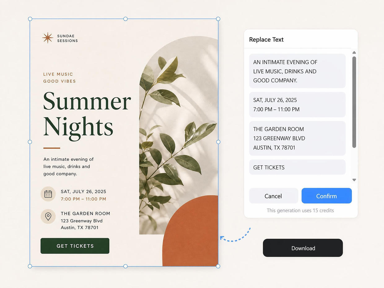 AI Refines Generated Posters Without Starting Over