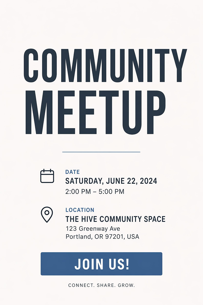 Reference image for AI community event poster generation