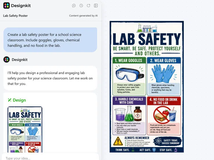 How to Generate a Safety Poster with Designkit
