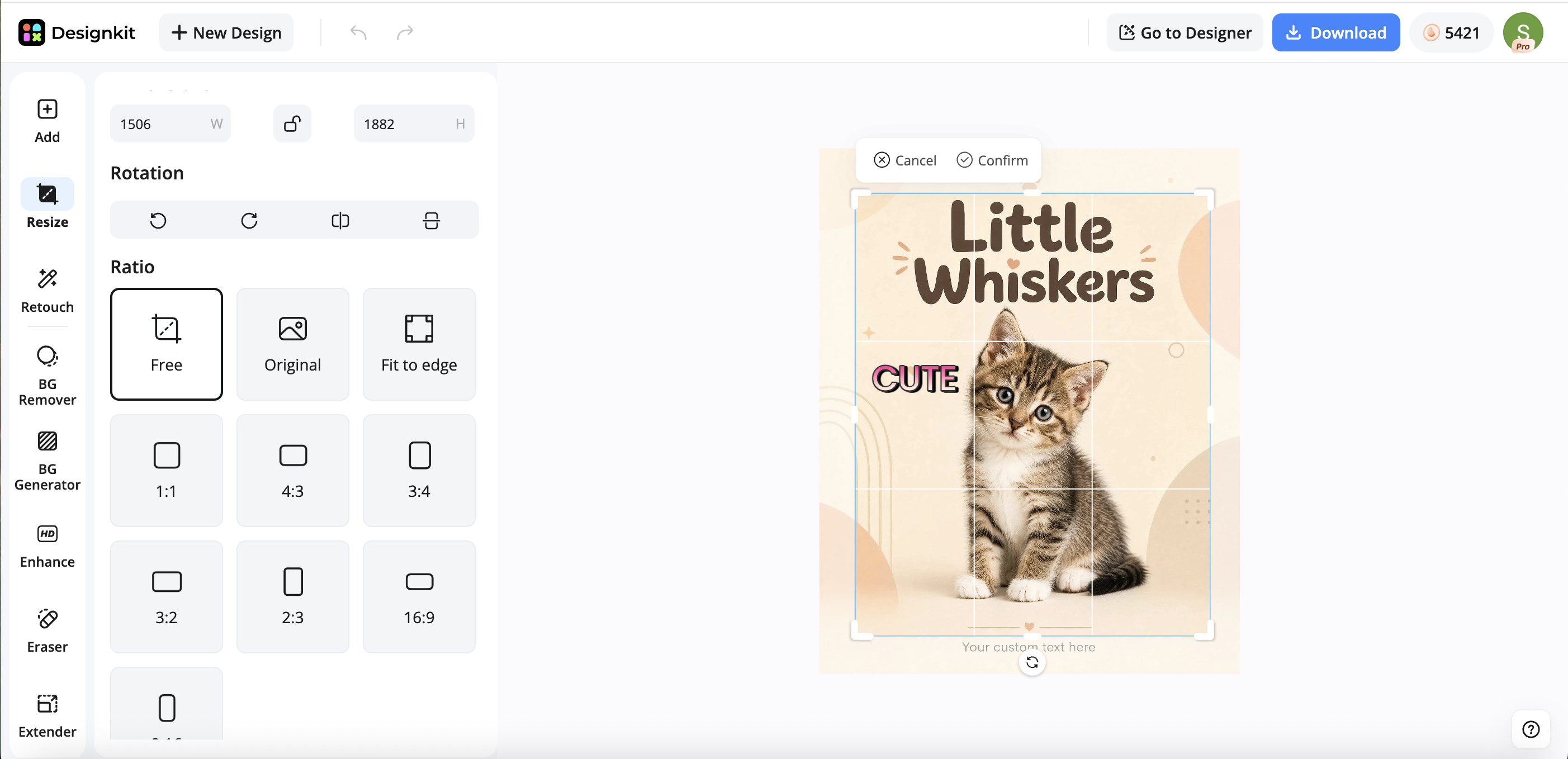 Designkit Resize Image AI Tool