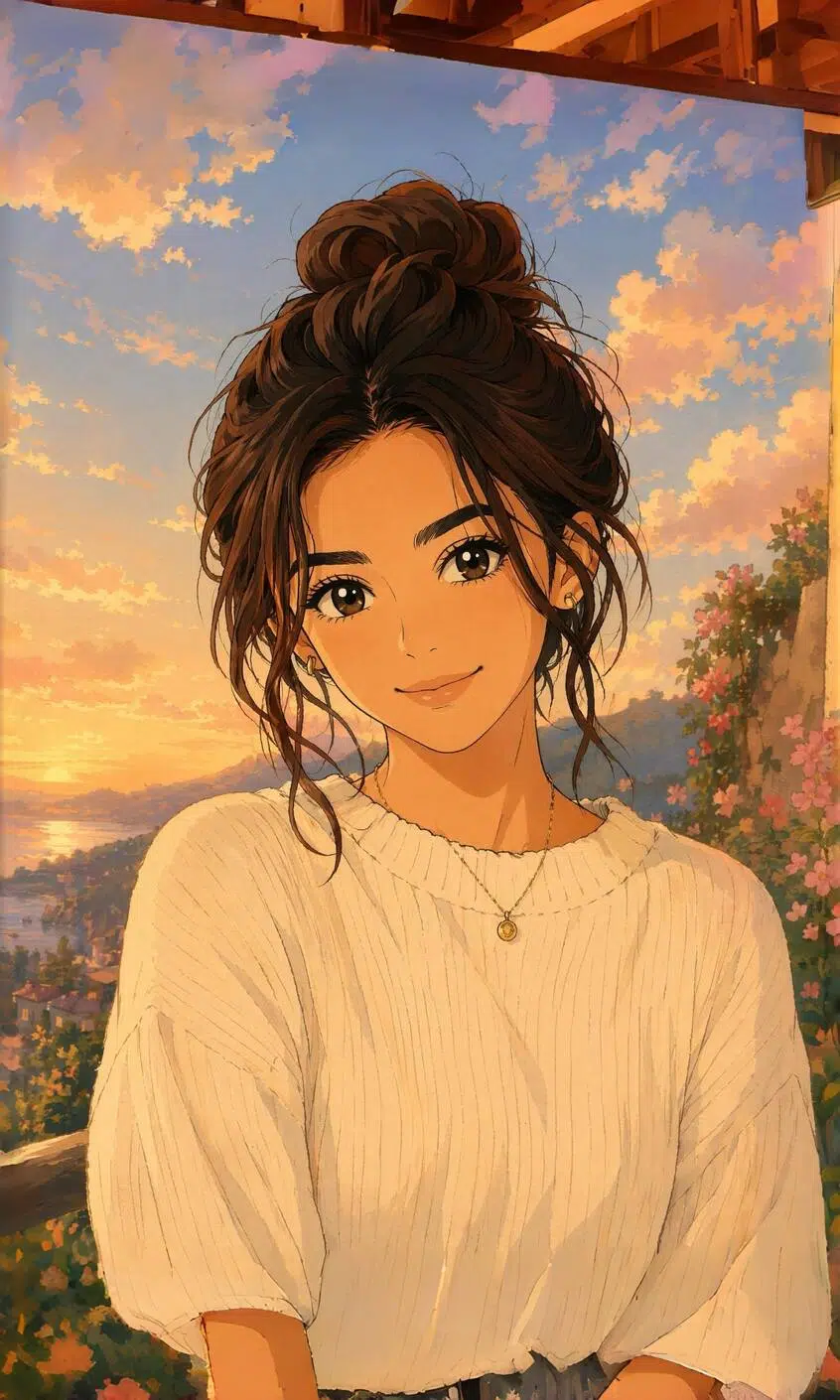 Studio Ghibli anime portrait