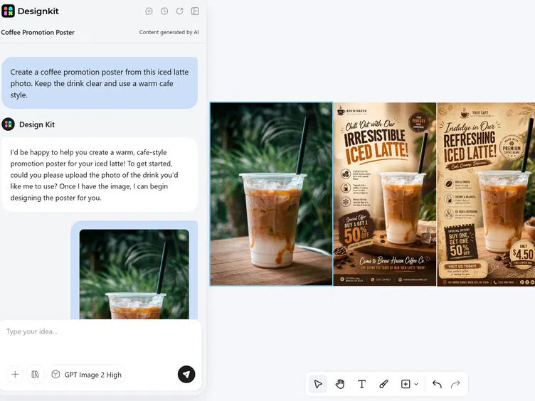 How to Make a Coffee Shop Poster with AI