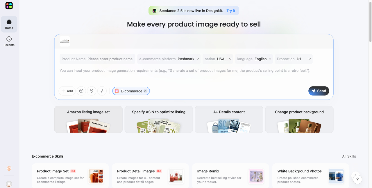 3 Steps to Create Poshmark Product Listings with Designkit Select Poshmark and Add Product Details